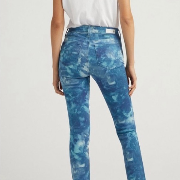 AG Mari jeans: NWT size: 25 Mid-rise, color: abstract tie dye night rain, - Picture 9 of 9